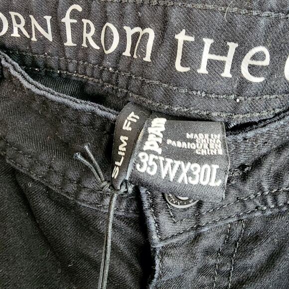 NEW Prana Bridger Slim Tapered Performance Black Jean 36x30 - Picture 7 of 9